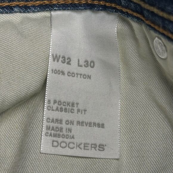 Dockers D3 Men's Denim Jeans Classic Fit Relaxed Straight Leg Blue Size 32x30 - Picture 10 of 13